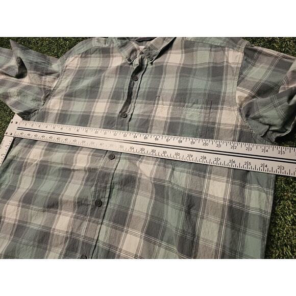 Columbia Shirt Mens Size XL Green Plaid Casual Button Up Long Sleeve - Picture 4 of 6
